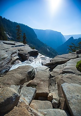 優(yōu)勝美地,山,森林