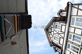 戈斯拉爾,fachwerkhaus,低角度拍攝