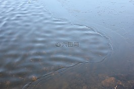 水,表面,冰