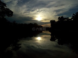 日落,陽光,太陽