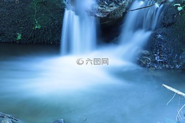 河,瀑布,水
