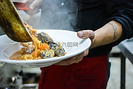 服務(wù),廚師,海鮮