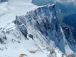 zugspitze,懸崖,雪