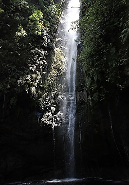 瀑布,隱藏,光