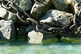 石頭,鏈,水