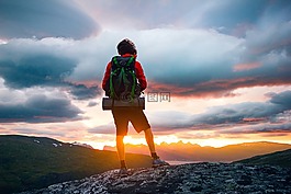 山,高原,云