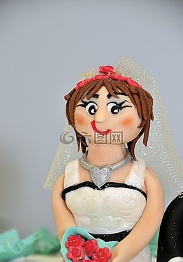 新娘,婚禮,蛋糕