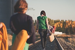 人,家庭,女子