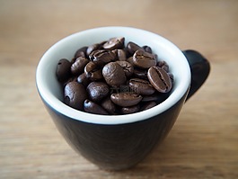 咖啡,咖啡杯,豆類