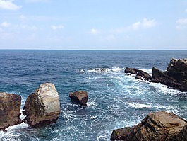 石,海洋,波