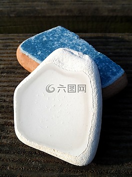 碎片,陶器碎片,白