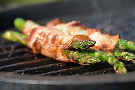 蘆筍,烤架,午餐