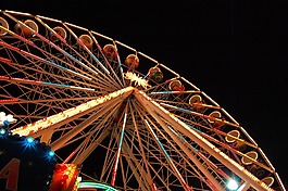 摩天輪,光,夜