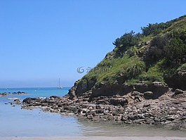 海岸,海,steinig