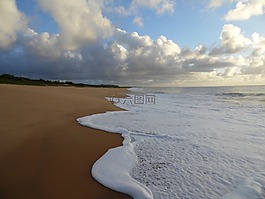 海灘,張,泡沫