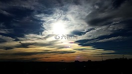 天空,云,太陽