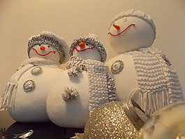 雪人,雪,白