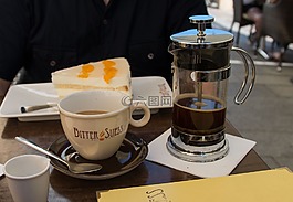 咖啡,喝,杯