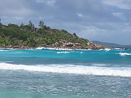 海岸,巖,波
