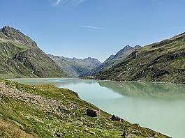 奧地利,山,谷