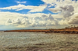 巖質海岸,天空,云
