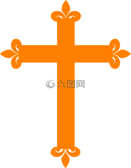 十字架,交叉,橙色
