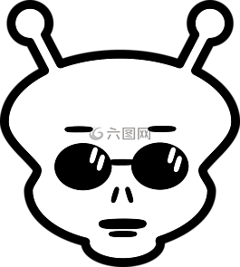 外星人,太阳镜,卡通