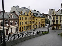 alensund,渠道,灰色的天空