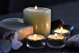 蠟燭,溫泉,放松