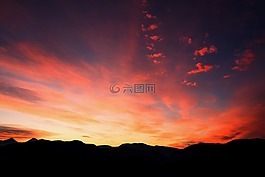 日落,景觀,自然