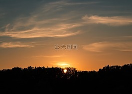 日落,abendstimmung,太陽