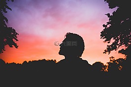 天空,日落,黑暗
