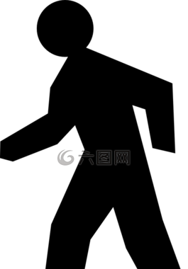 男子,走,側(cè)影