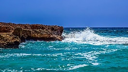 巖質(zhì)海岸,海,波