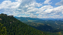 山地景觀,山上的房子,房子山
