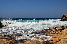 巖質(zhì)海岸,海,波