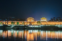 夜景,古城,風景