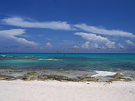海灘,沙,海洋