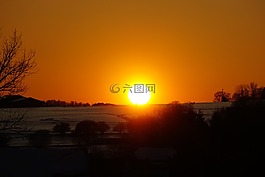 日落,太陽(yáng),晚上
