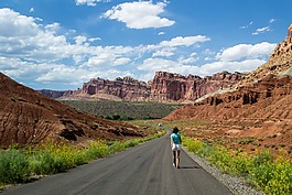 山,高原,路