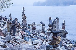 山,石头,石塔