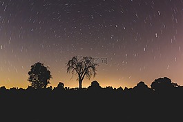 夜,星星,銀河