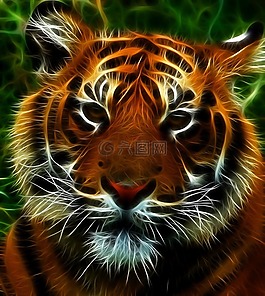 虎,弗利纳,猫