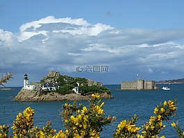 島,布列塔尼,海