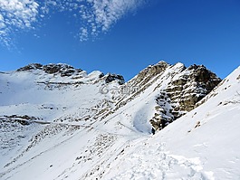 山,雪,天空