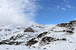 白云巖,山,雪