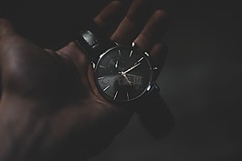 手,棕櫚,手表