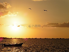 日落,坎佩切,太阳