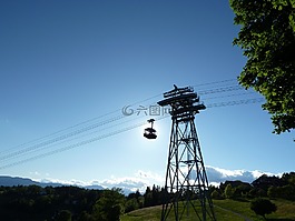 山,夏季,擦窗機