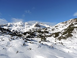 山,天空,雪